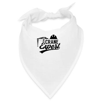 Kran Experte Kranführer Kranfahrer Krane - Bandana - Weiß - Vorne