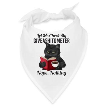 Let Me Check My Giveashiometer Nope Nothing - Bandana - Weiß - Vorne