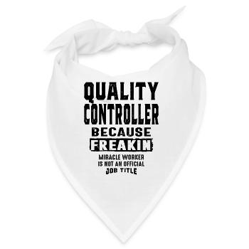 Qualität Controller Geschenk lustige Job-Titel - Bandana - Weiß - Vorne