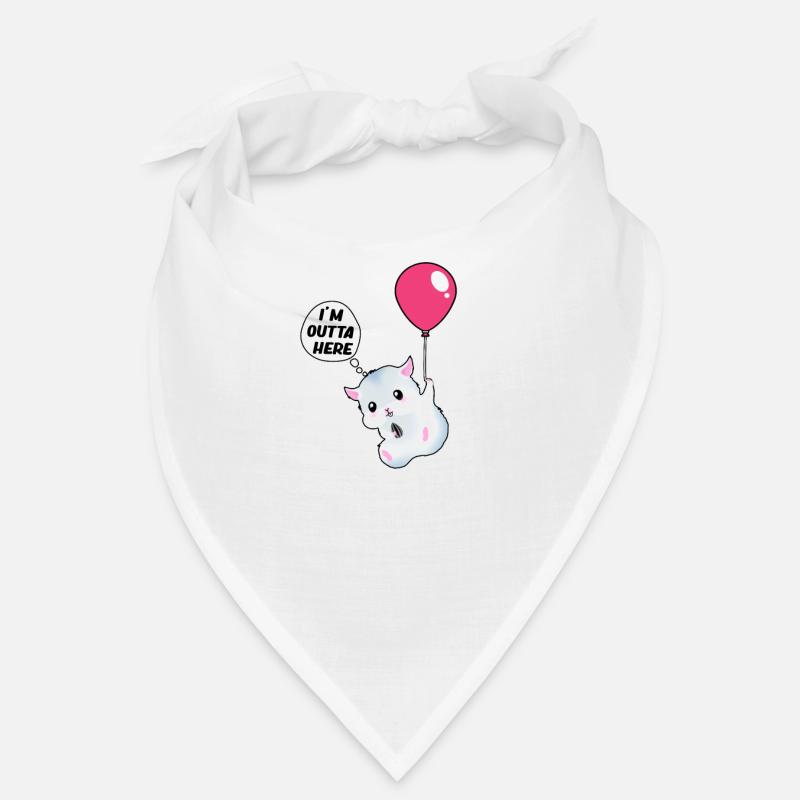 A Hamster Hanging On A Balloon I'm Outta Here Bandana