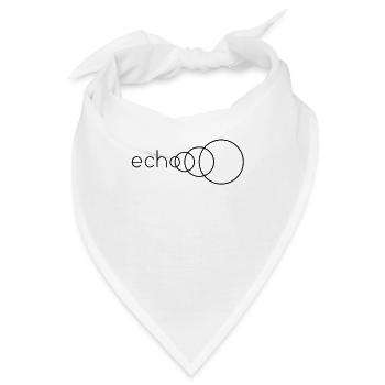 echo wortbild wort Schall Wiederhall - Bandana - Weiß - Vorne