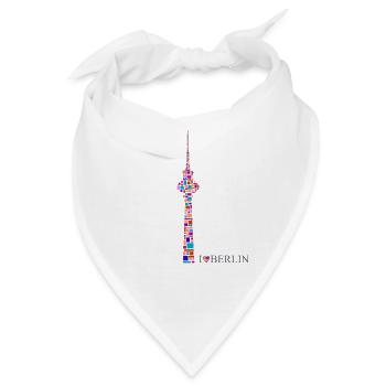 Berlin T-Shirt - Fernsehturm Shirt - I Love Berlin - Bandana - Weiß - Vorne