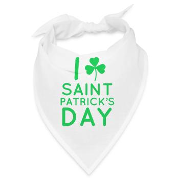 St Patricks Day, St Patricks Day, St Patricks Day - Bandana - Weiß - Vorne