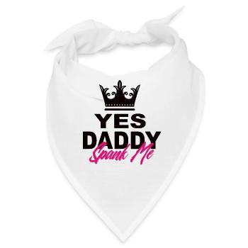 Ja Spank Me Daddy It's The Way I Learn - Bandana - Weiß - Vorne