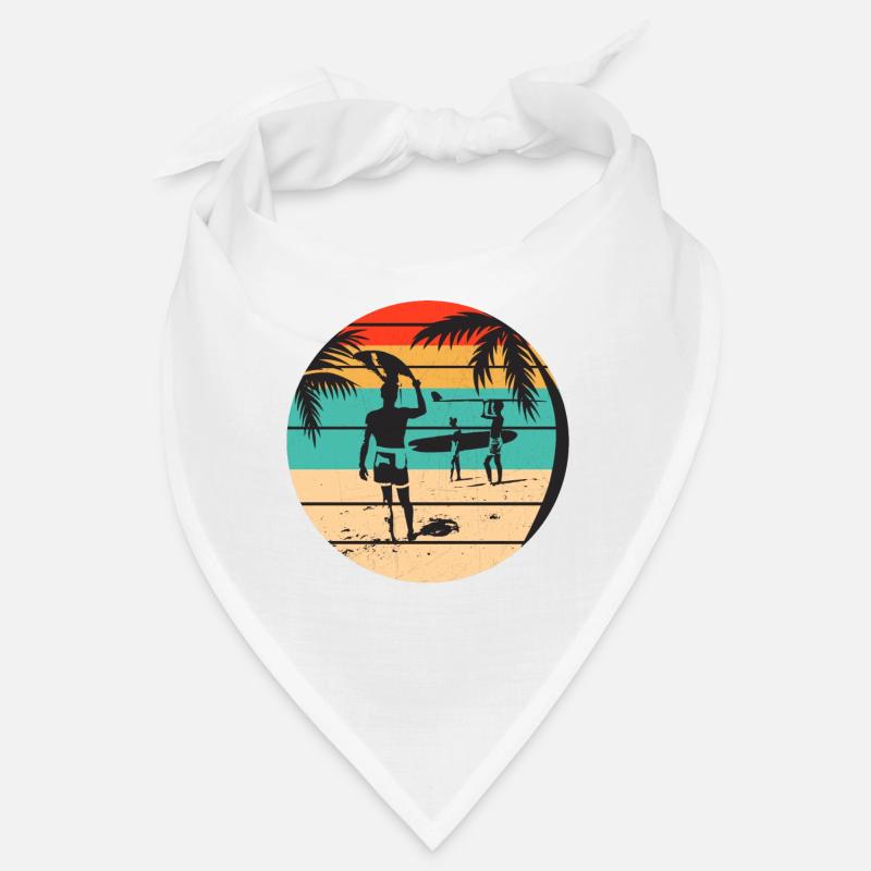 Surf, Surf, Surf, Surf, Surf - Bandana - blanc