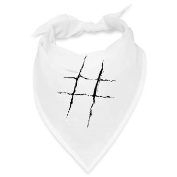 Hashtag - Bandana - Weiß - Vorne
