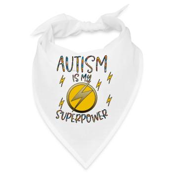 Autism Superpower Autismus Asperger Syndrom - Bandana - Weiß - Vorne