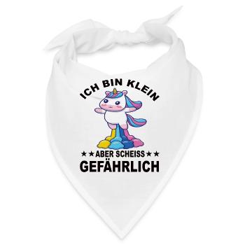 Ich Bin klein aber Scheiss gefährlich - Bandana - Weiß - Vorne