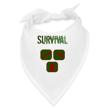 Survival Bushcraft Equipment - Bandana - Weiß - Vorne