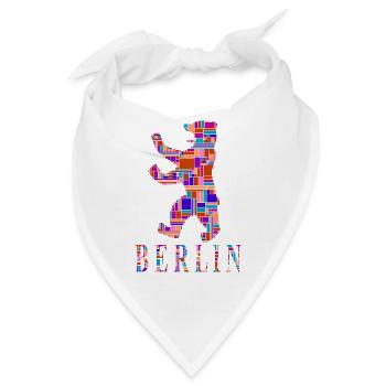 Berlin T-Shirt - Berlin Bär Shirt - I Love - Bandana - Weiß - Vorne