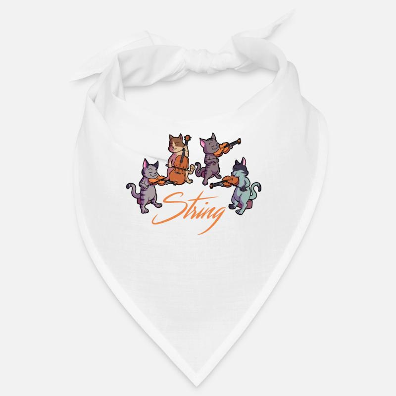 String Purrtet Cat Playing Violin Cello Kitty Clas Bandana