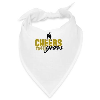 40 Geburtstag Ü40 Vierziger | 40s Birthday 40er - Bandana - Weiß - Vorne