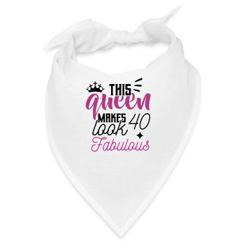 40 Geburtstag Ü40 Vierziger | 40s Birthday 40er - Bandana - Weiß - Vorne