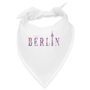 Berlin T-Shirt - Berlin Fernsehturm Shirt - I Love - Bandana - Weiß - Vorne