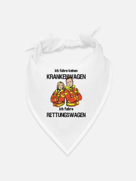 Rettungswagen Rettungsdienst Sanitäter Spruch - Bandana - Weiß