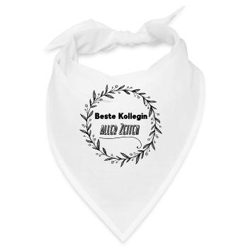 Beste Kollegin aller Zeiten Geschenk für Kollegin - Bandana - Weiß - Vorne