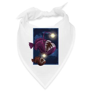Anglerfische Laterne - Bandana - Weiß - Vorne