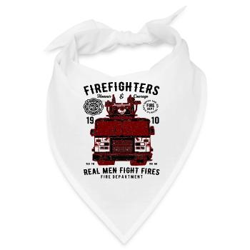 Feuerwehrleute Echte Männer bekämpfen Brände - Bandana - Weiß - Vorne