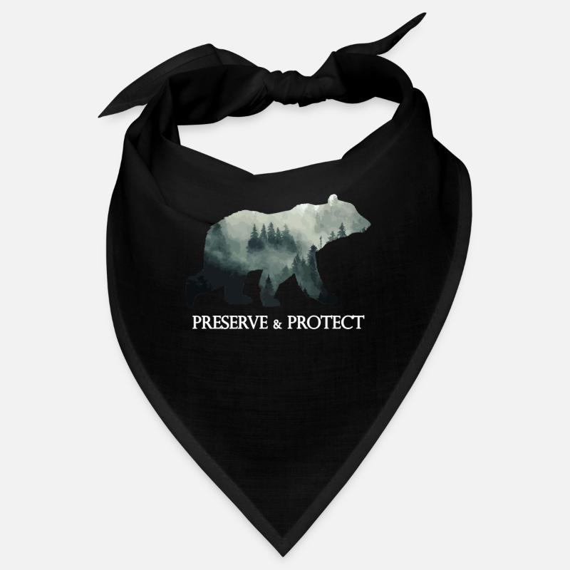 Preserve & Protect Climate Change Bear Forest Bandana