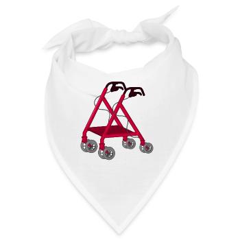Rollator Gehhilfe - Bandana - Weiß - Vorne