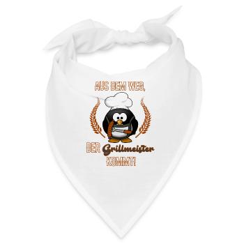Aus dem weg, der Grillmeister kommt! - Bandana - Weiß - Vorne
