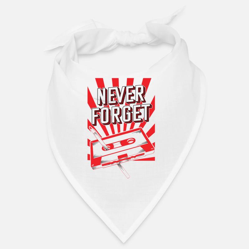 Never Forget Audio Cassette 70s 80s 90s Gift Bandana