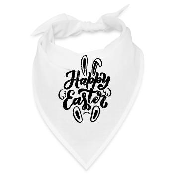 Happy Easter - Ostern Geschenkidee - Bandana - Weiß - Vorne