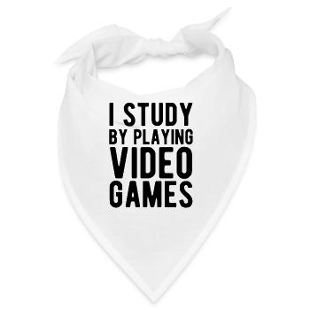 Ich studiere, indem ich Videospiele spiele - Bandana - Weiß - Vorne