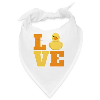 Badeente Liebe Ente - Bandana - Weiß - Vorne