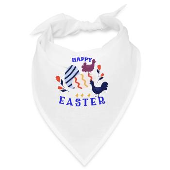 Ostern Ostern Ostern Ostern Ostern Ostern Ostern - Bandana - Weiß - Vorne