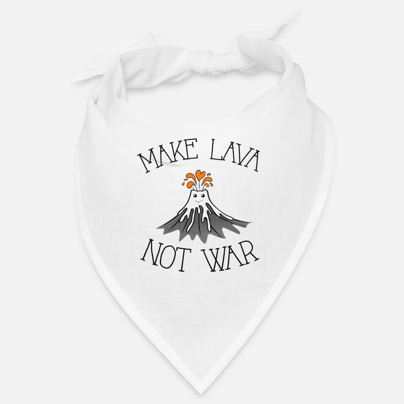 Make Lava not War doux volcan amoureux Bandana