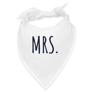 Mr. und Mrs. - Bandana - Weiß - Vorne