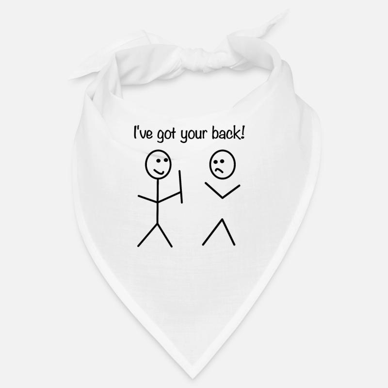 I've got your back! - Strichmännchen Meme Geschenk Bandana