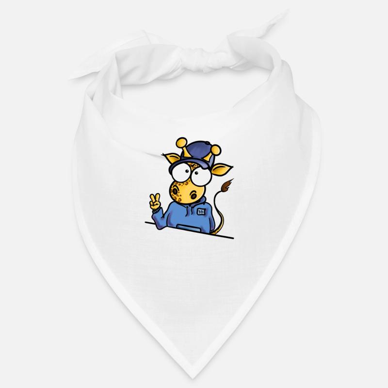 Giraffe mit Cap Peace Bandana