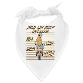 MEINE OMA FÄHRT MOTORRAD WAS FÄHRT DEINE OMA - Bandana - Weiß - Vorne
