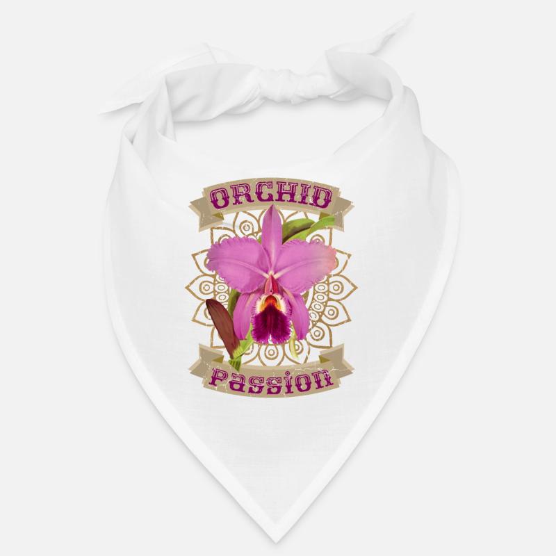 Orchidée, Orchidées, Orchidée Vintage Bandana