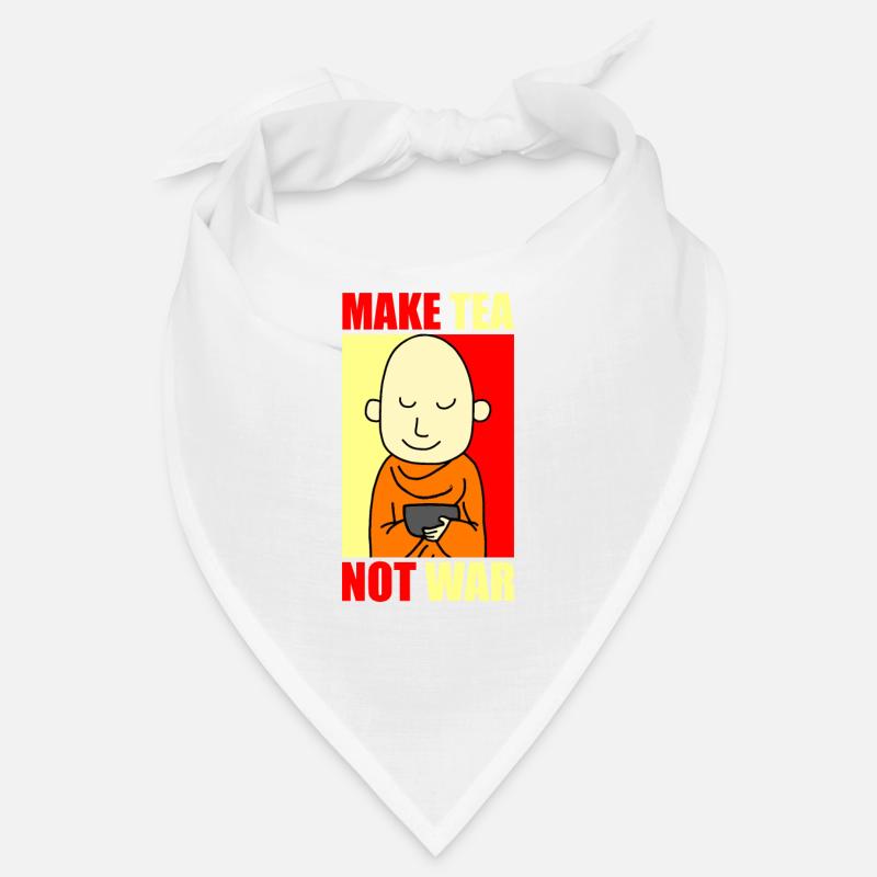 MAKE TEA NOT WAR Liebe Friede Tee Trinker Bandana