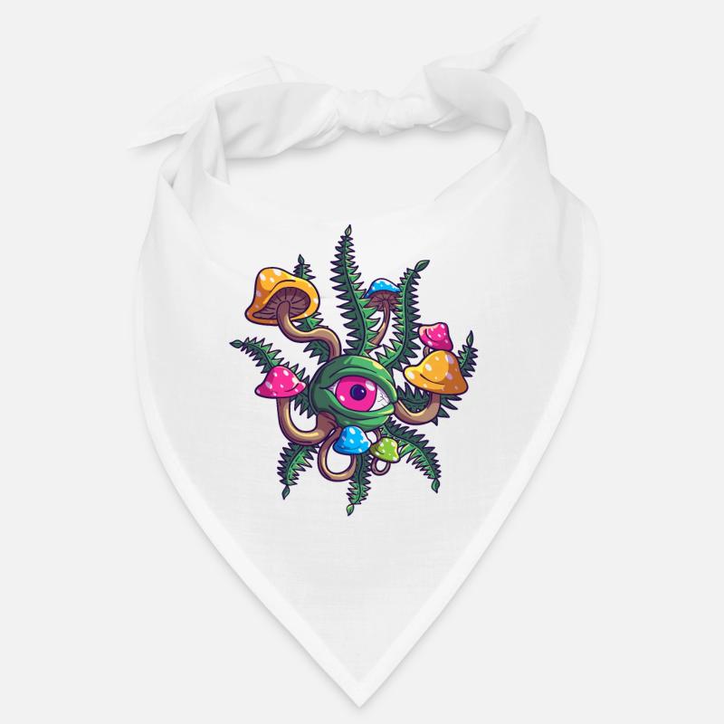 Magic Mushrooms Trippy Psychedelic Cannabis Weed A Bandana