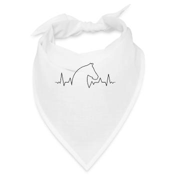 Reiten Pferd Pferdesport Reiterhof Dressurreiten - Bandana - Weiß - Vorne