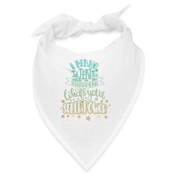 Wein verschwinden lassen - Bandana - Weiß - Vorne