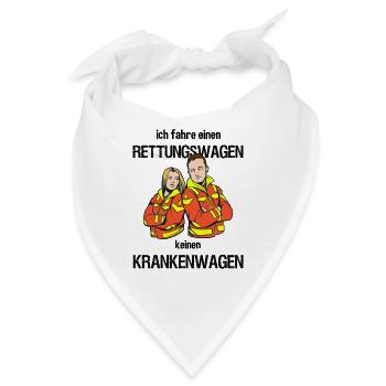 Ich fahre Rettungswagen keinen Krankenwagen - Bandana - Weiß - Vorne