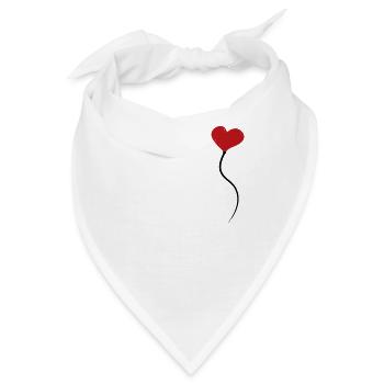 Herzballon voll - Bandana - Weiß - Vorne