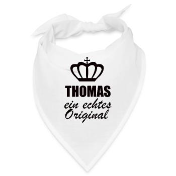 Thomas NameVorname Geschenk - Bandana - Weiß - Vorne