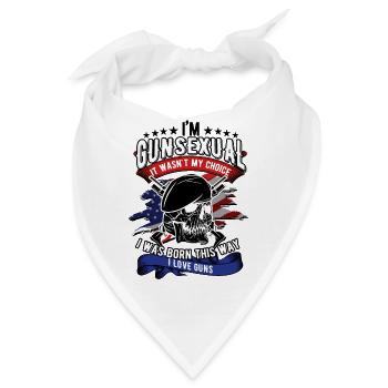 Ich bin Gunsexual - Ich liebe Waffen - patriotisch - Bandana - Weiß - Vorne