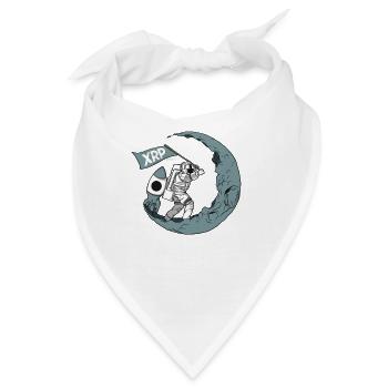 XRP Zum Mond Ripple XRP Astronaut Crypto - Bandana - Weiß - Vorne