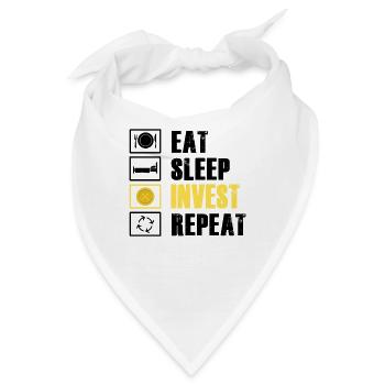 Eat Sleep Invest Repeat Rypto Ripple XRP - Bandana - Weiß - Vorne