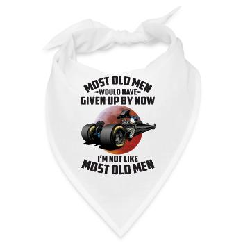 I'm Not Like Most Old Men Funny Drag Racing - Bandana - Weiß - Vorne