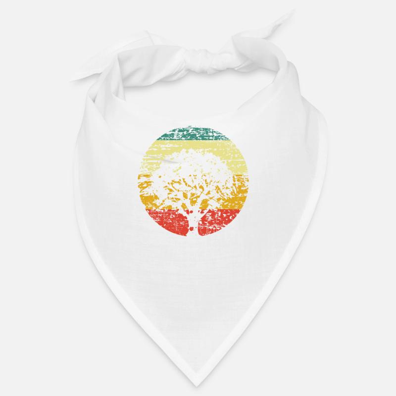 Baum vintage Umweltschutz Wald - Bandana - Weiß
