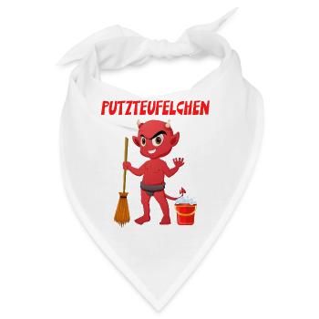 Putzteufelchen Reinigungskraft Hobby Putzen - Bandana - Weiß - Vorne