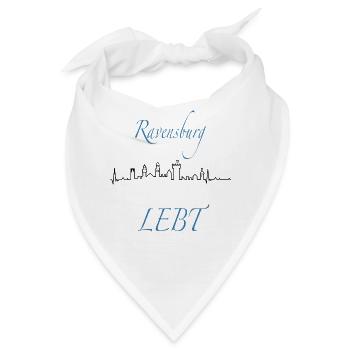Ravensburg Lebt - Bandana - Weiß - Vorne